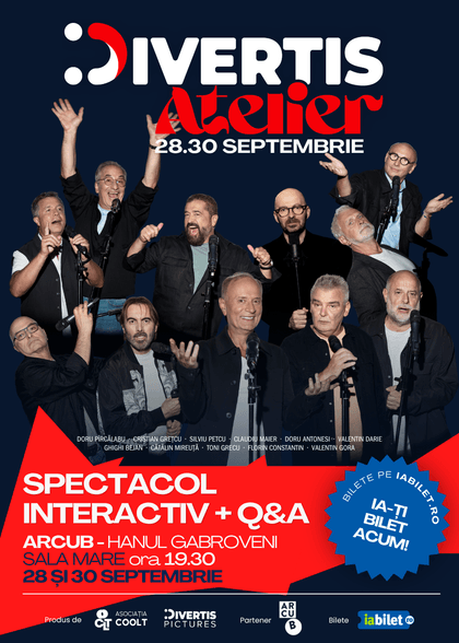 Afișul pentru Divertis Atelier 2026 - Spectacol interactiv + Q&A