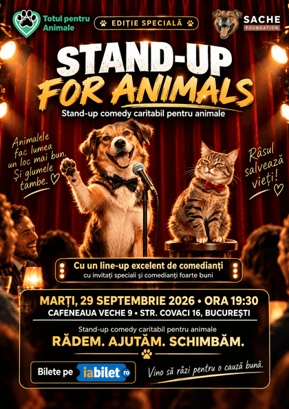 Afișul pentru Stand-Up for Animals – Ediție Specială